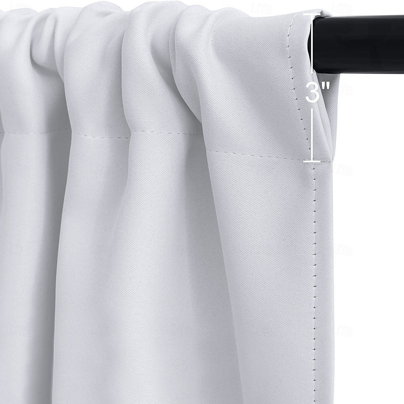 Cafégardin hög precision enfärgade mörkläggningsgardiner korta värmeisolerande draperier för vardagsrum, sovrum, kök rumsavdelare 2026 - $6.99 –P7