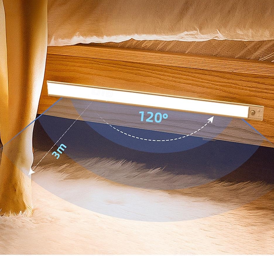 Lampe à détecteur de mouvement, 3 températures de couleur, éclairage de placard à intensité variable, éclairage sous meuble rechargeable par USB, lampe de nuit à bâton magnétique pour cuisine, de 2025 ? $14.49 –P7