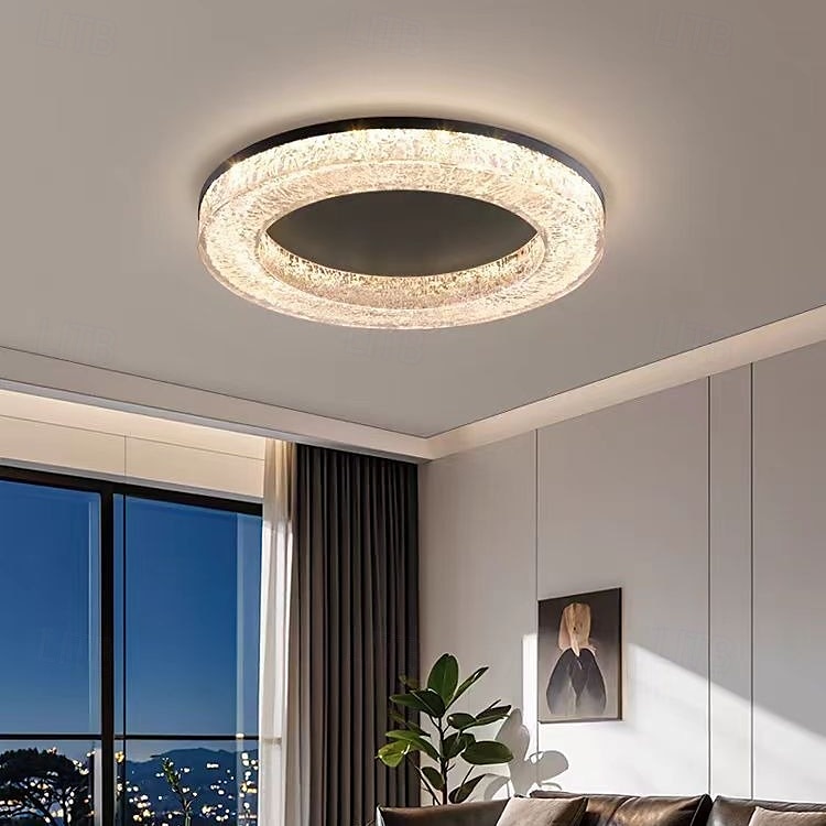 Lámpara de araña moderna de lujo regulable con control remoto, lámpara de techo de acero inoxidable, lámpara de araña larga para sala de estar, restaurante, luz LED de 110-240 V 2025 - $250.59 –P1