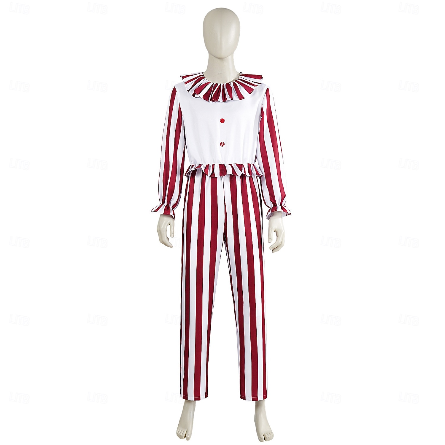 Joker Clown Halloween Kostüm Overall Clown im Kornfeld Horror Gruseliges Kostüm Erwachsene Herren Damen Halloween Karneval Leistung Party Einfache Halloween-Kostüme Verkleiden 2025 - $47.99 –P7