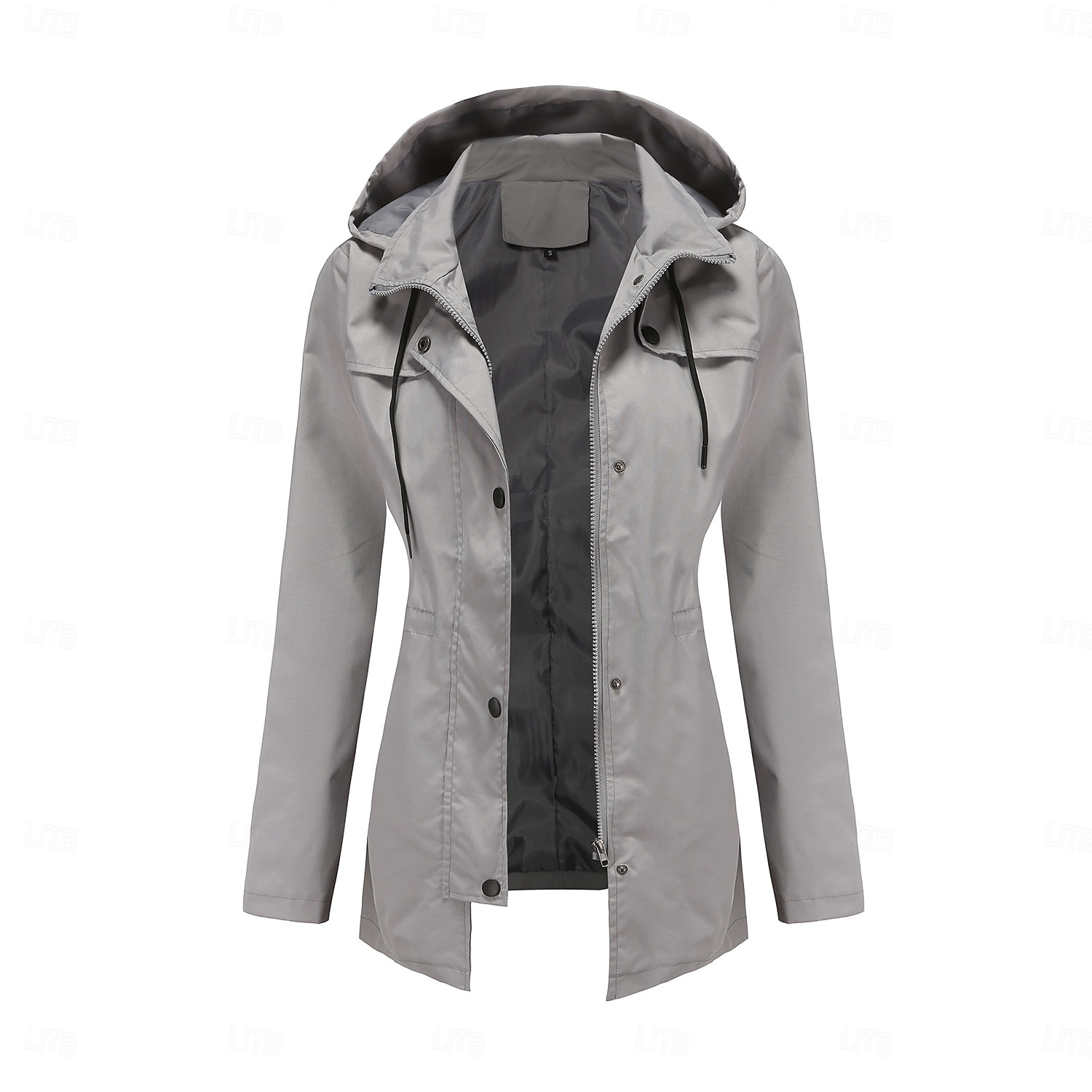 Femmes Manteau Confortable Avec Poches Fermeture intégrale Mode street style Uni Extérieur Décontracté Quotidien Long À capuche Coupe régulière manche longue Vêtements d'extérieur Noir Jaune Rose de 2025 ? $38.99 –P12