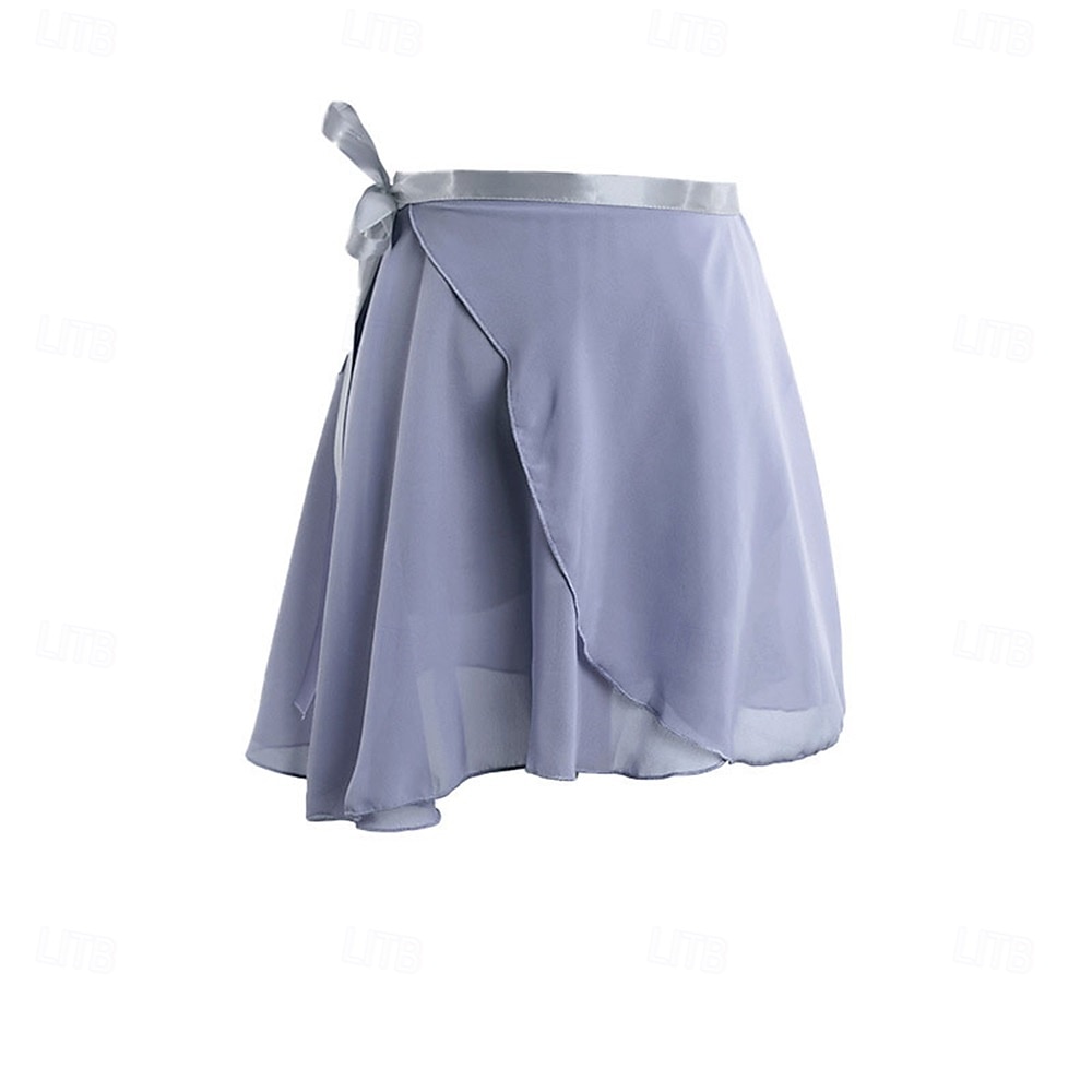 Volwassen balletdansrok, elastische taille chiffon halve rok met lintstrik, ideaal voor de training &balletopleiding 2025 - $19.49 –P14