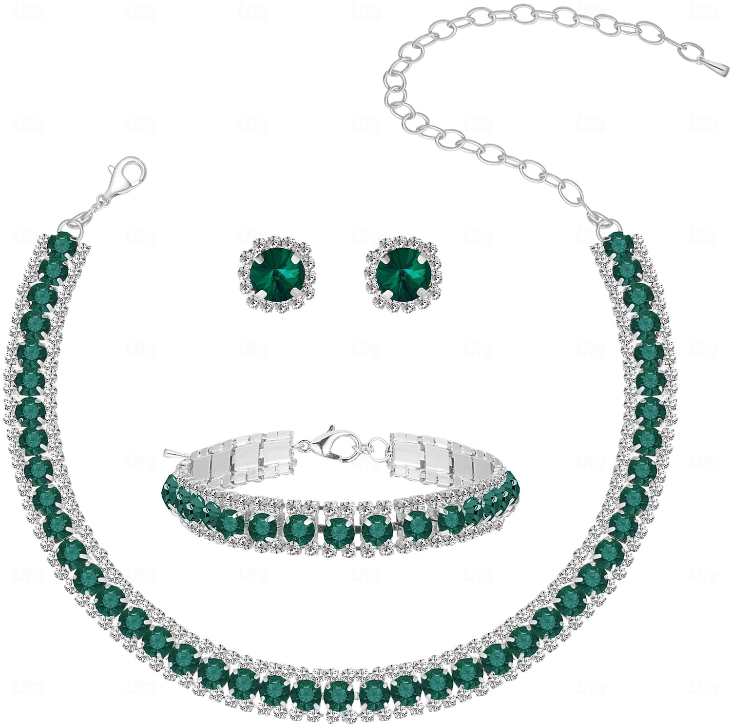 Brude smykker sett 1 Legering 1 Armbånd Øredobber Halskjeder Dame Stilfull Søtt Glede Smykkesett Til Fest 2026 - $28.99 –P3