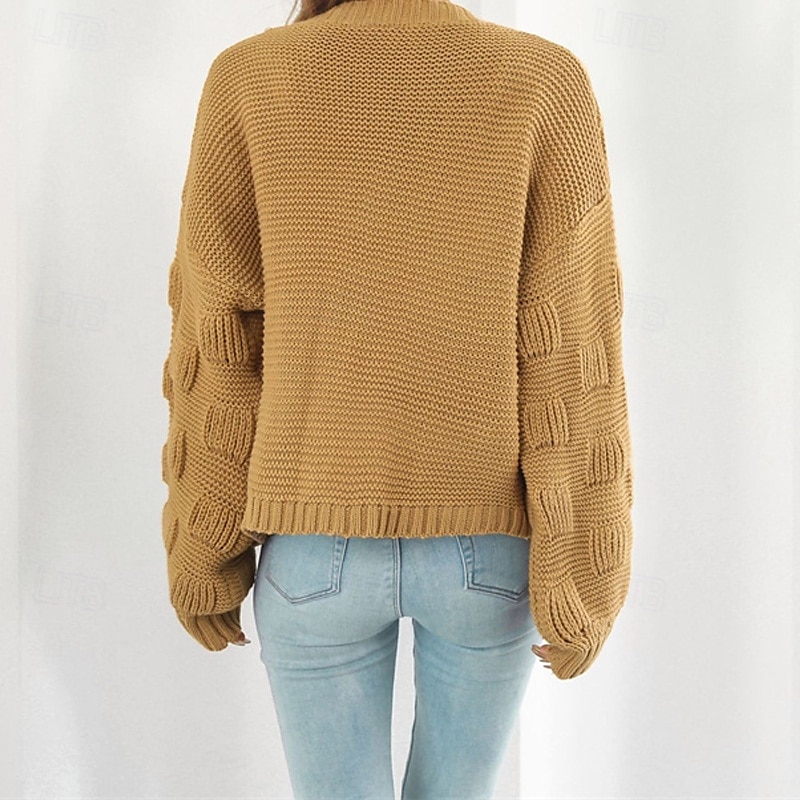 Femmes Cardigan Occasionnel Couleur Unie Épais Col en V Tricoté manche longue Hauts Réguliers Tricoter Quotidien Fête Sortir Jaune Vert Véronèse Automne Hiver de 2025 ? $24.99 –P4