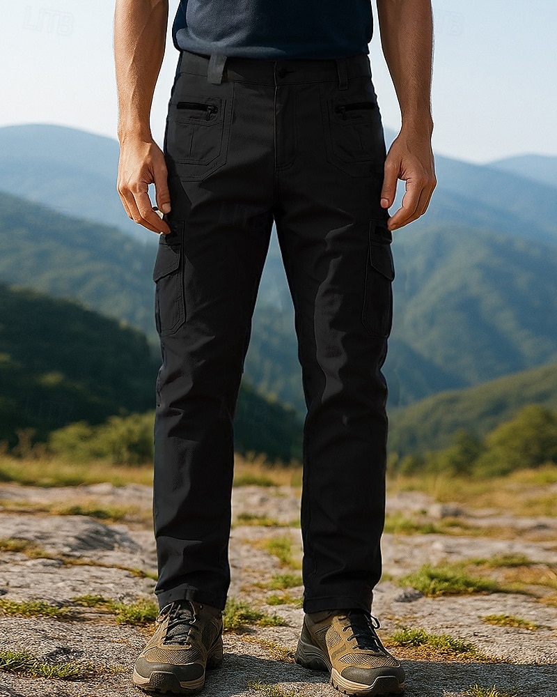 Herren Cargohosen Wanderhosen Außen Normale Passform Wasserdicht Winddicht Leicht Unterteile Tasche Schwarz Grün Baumwolle Camping / Wandern Laufen S M L XL XXL 2025 - $34.99 –P6