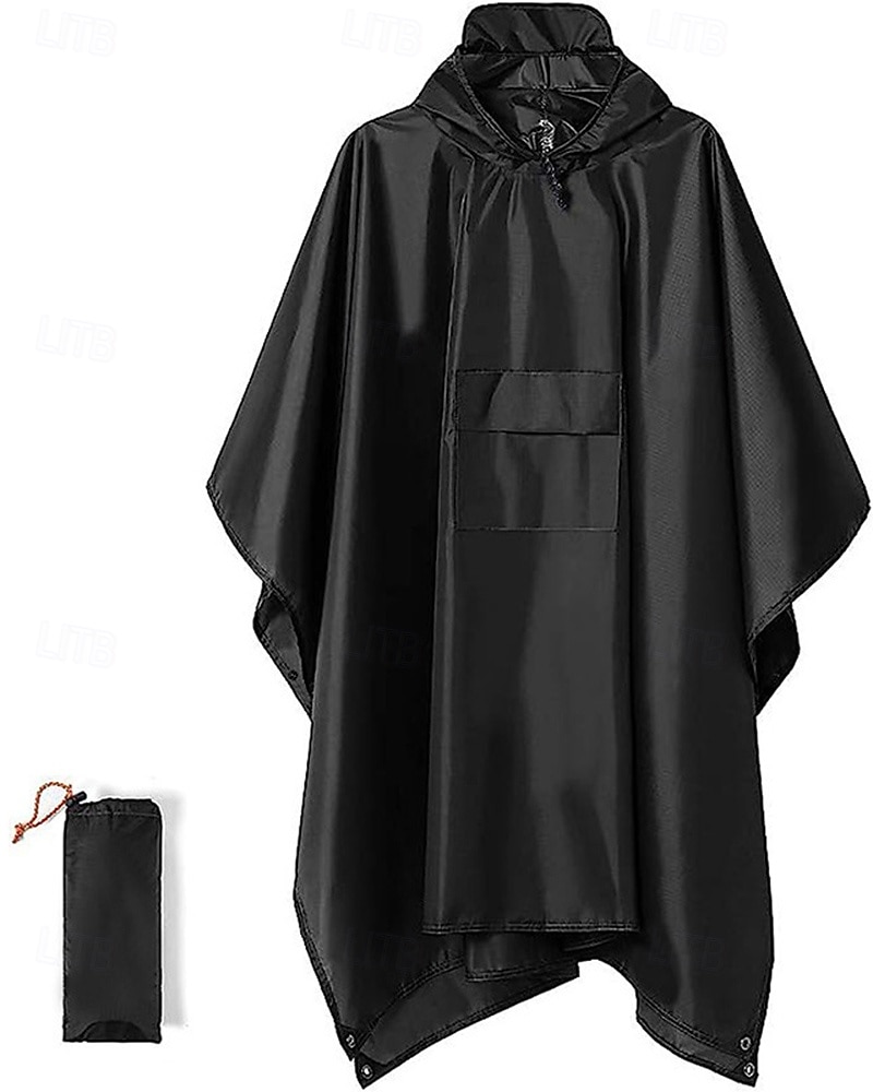 Men's Women's waterproof jacket Rain Coat Outdoor Waterproof Hiking Outfits Hiking Clothes Summer Spring Raincoat Camping / Hiking / Caving Running Solid Color Black Yellow Army Green 2026 - $21.99 –P5