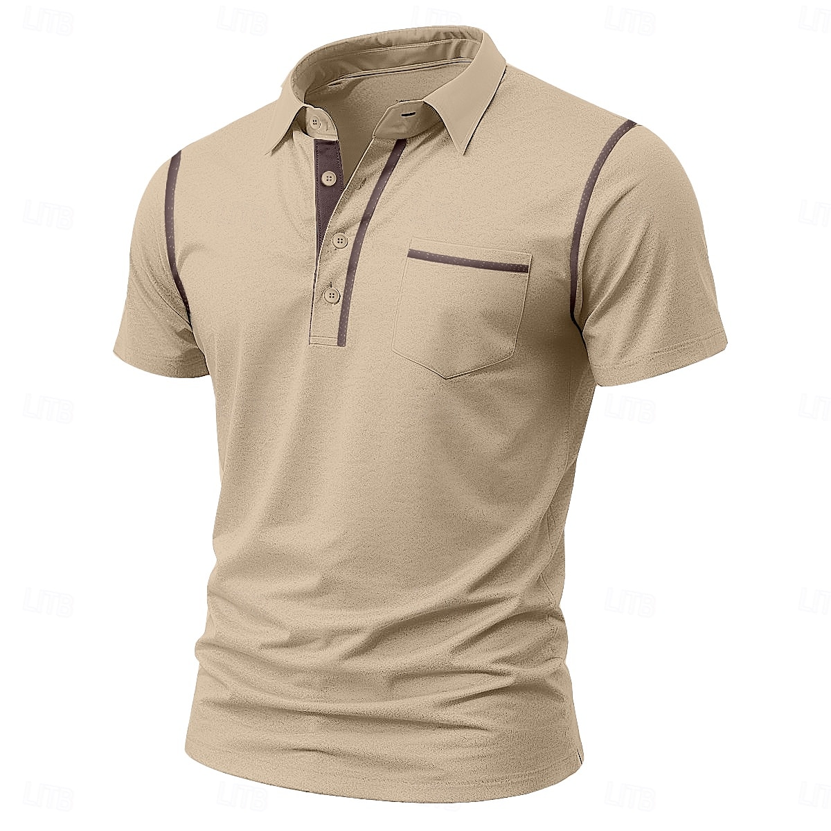 Homens Camisa polo de mistura de algodão Camisa de golfe Casual Esportes Clássico Manga Curta Moda Legal Bloco de cor Bolsos Botões Verão Primavera Primavera & Outono Fino Branco Camisa polo de de 2026 por $20.99 –P5