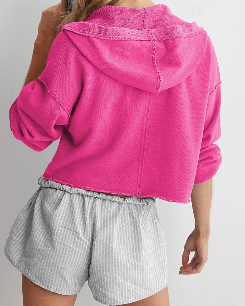 Per donna Giacca con Cappuccio Caldo Confortevole Patchwork Moda Semplice Uscire Weekend Pullover Regolare Con Cappuccio Vestibilità regolare Manica Lunga Capispalla Nero Grigio chiaro Rosso rosa del 2025 a $24.99 –P7