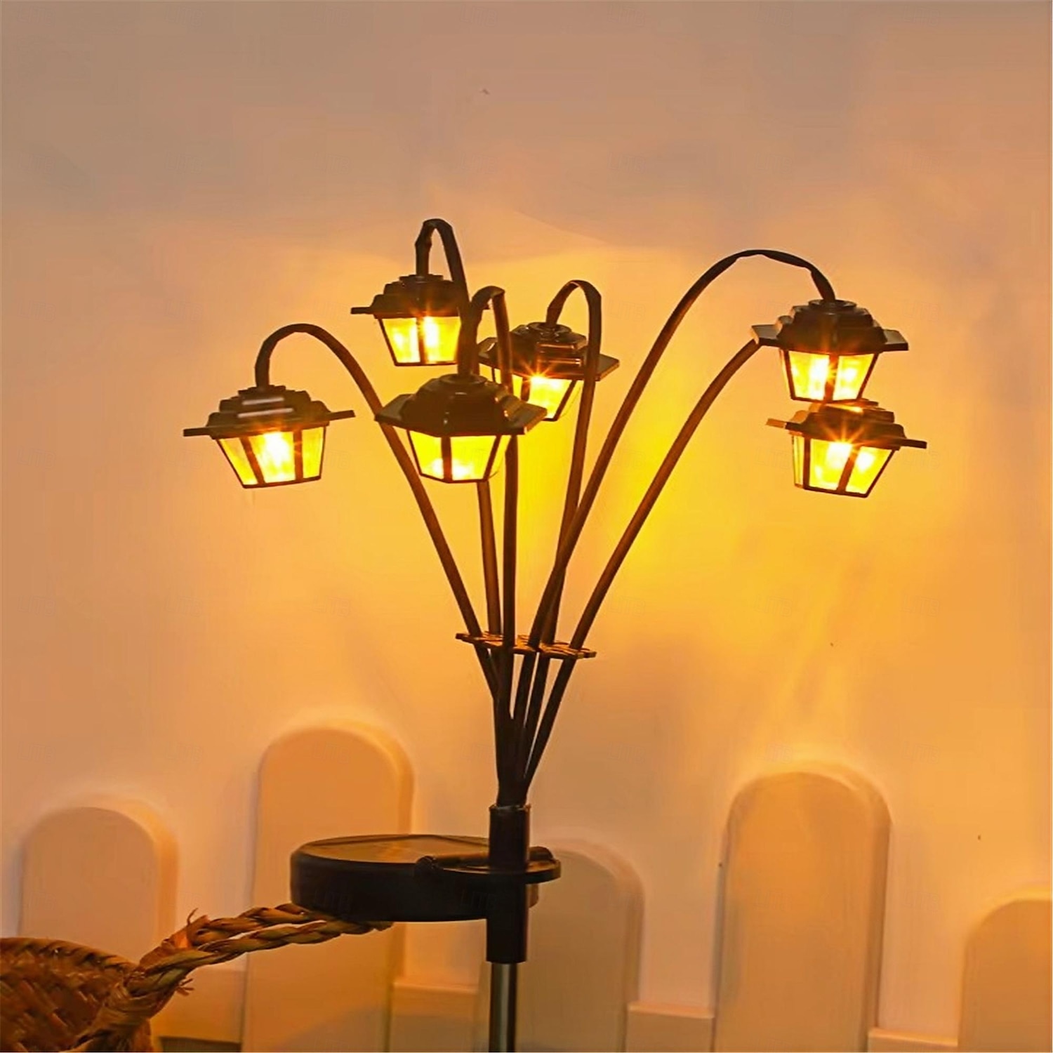 Solar Lights Retro Lantern Decorative Light Solar-Powered 6led Retro Street Lamp Shaped Decorative Light Suitable For Garden Courtyard 1pc 2025 - $14.99 –P2