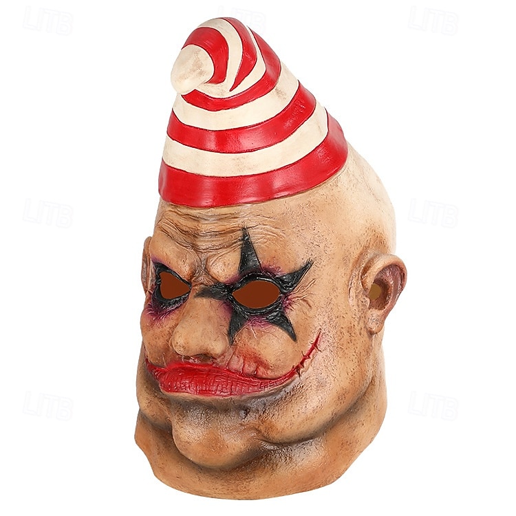 Maschera da clown malvagio di Halloween per adulti, maschera in lattice per costumi spaventosi realistici, maschera da Joker sorridente e inquietante per cosplay, spettacoli, feste al bar e del 2025 a $22.99 –P7