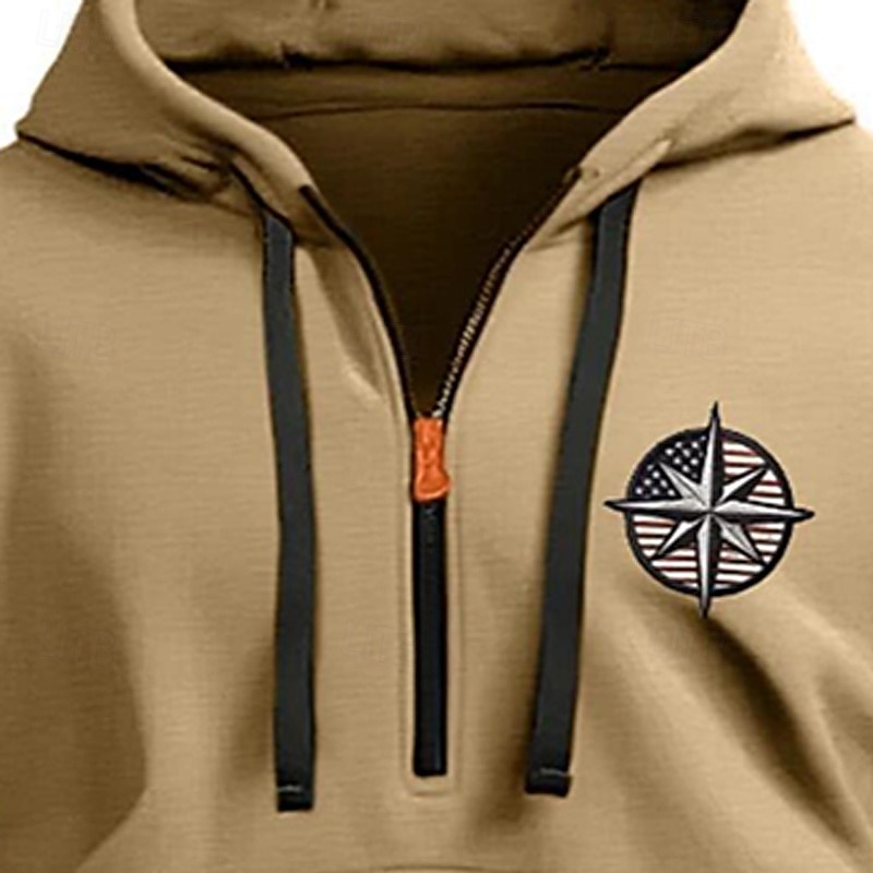 Per uomo Felpa con cappuccio Felpa con cappuccio e zip corta Nero Bianco Vino Blu marino Blu Reale Con Cappuccio Semplice Con zip Tasca Frontale Tattico Sport & Outdoor Casuale Streetwear Cool del 2025 a $23.99 –P9