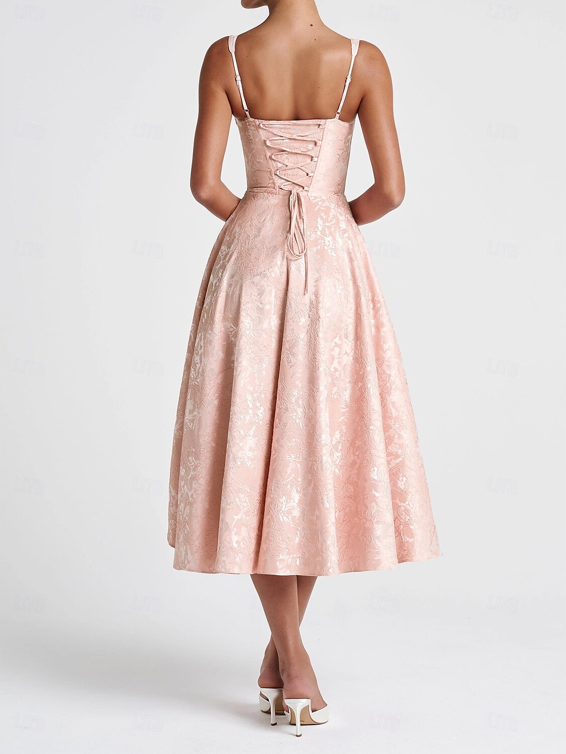 Retró 1950-es Rockabilly Déli Koktélruha Swing ruha Flare ruha Fűző Fit and Flare Virágos Jacquardszövet Női Valentin nap Álarcos mulatság Estély Hazaérkezés Retro témájú buli Felnőttek Ruha Tavaszi 2025 - $53.99 –P3