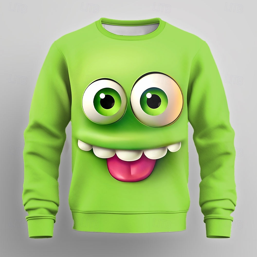 Herren Unisex 3D Pullover Sweatshirt Langarm Sweatshirt Rundhalsausschnitt Lässig Punk & Gothic 3D-Druck Party Streetwear Grafik Ganzjahres 2025 - $26.99 –P2