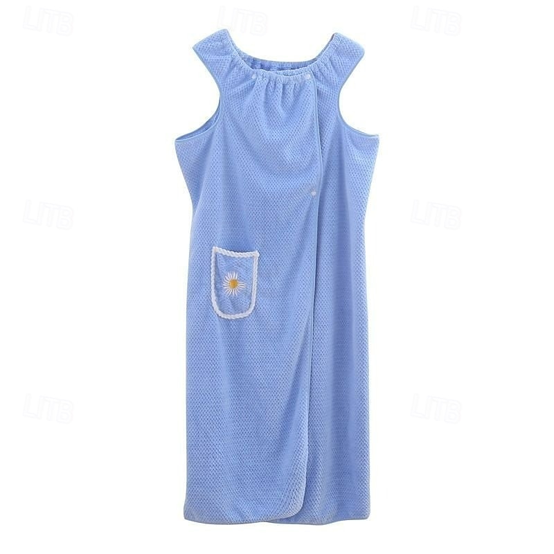 Asciugamano da bagno in pile di corallo, ad asciugatura rapida, assorbente, indossabile, gonna da doccia per donna, morbido, spesso, ad asciugatura rapida, accappatoio per la casa, pigiama del 2025 a $11.99 –P8