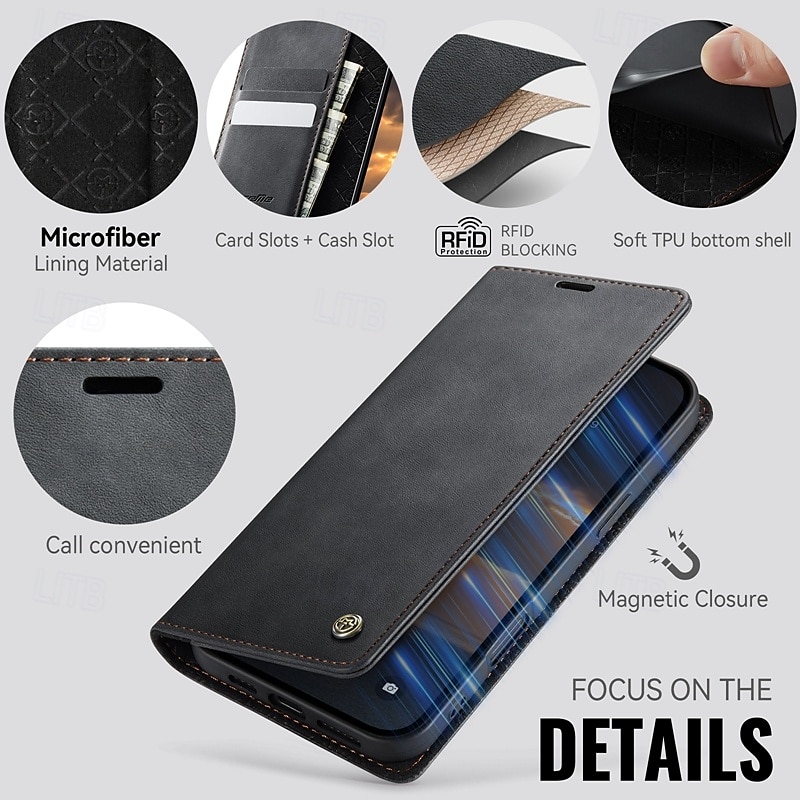 Phone Case For iPhone 16 Pro Max Plus iPhone 15 14 Pro Max Plus iPhone 13 12 Pro Max Mini Wallet Case with Stand Holder Magnetic Card Slot Retro TPU PU Leather 2025 - $17.99 –P3