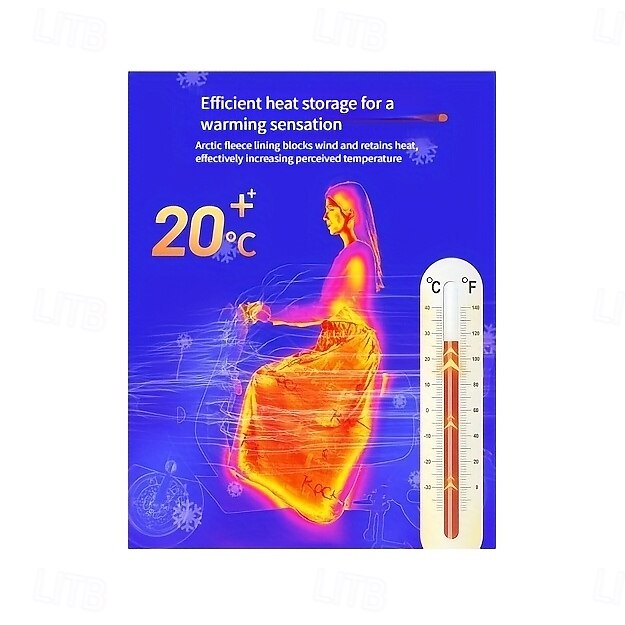 um aquecedor de joelho de inverno com saia à prova de vento e forro de lã vendido como uma única peça de 2025 por $46.99 –P5
