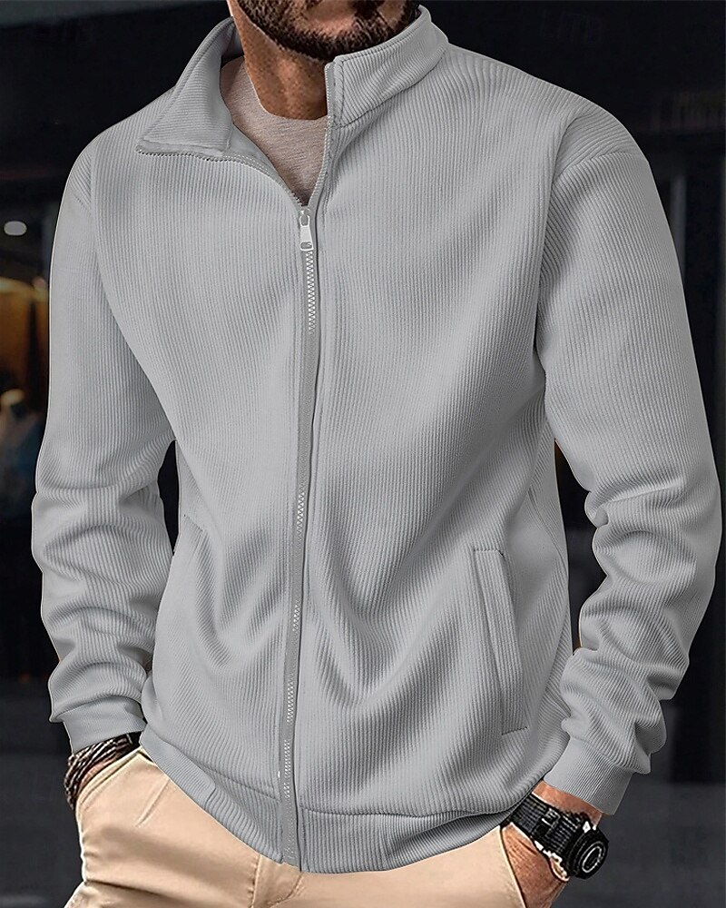 Per uomo Giacca Invernale Giacca in Pile Giacca Casual Vacanza Quotidiano Calore Termico Tasca Pile Autunno Inverno Semplice Moda Streetwear Collo alla coreana Regolare Aalbicocca Nero Blu marino del 2025 a $32.99 –P18