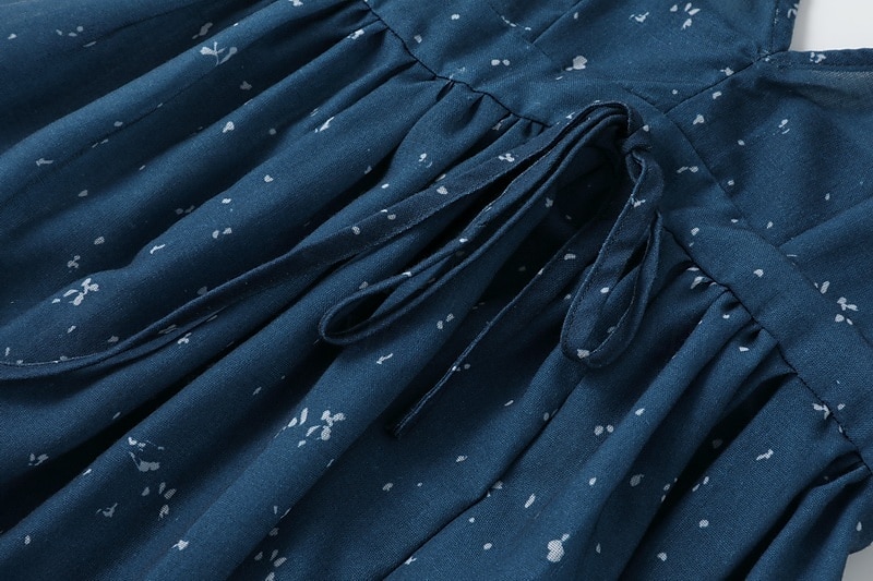 Per donna Abito Midi Abito Boho Abito occidentale Moda Classico Moderno Vacanza Quotidiano Uscire Vestibilità regolare Semplice Senza Maniche Scollo a V Blu scuro Estate del 2025 a $28.99 –P7