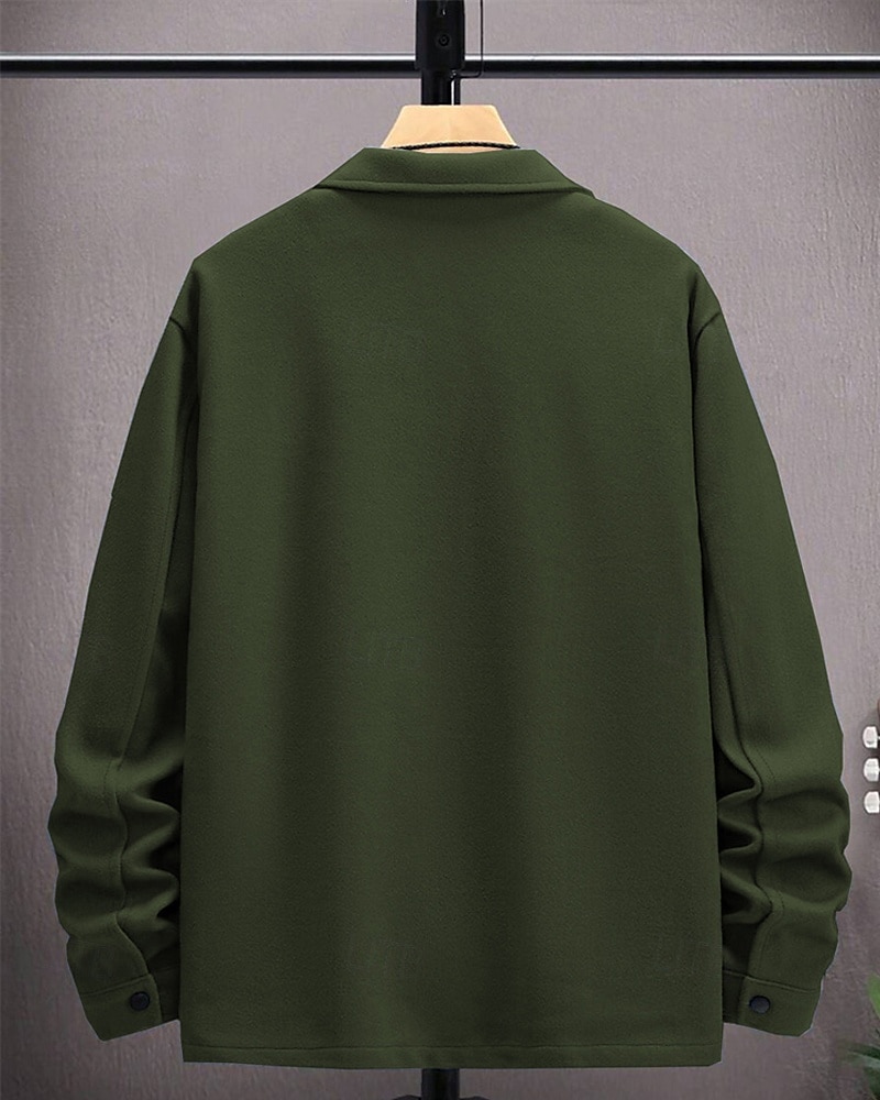 Homme Veste Légère Chemise Veste Veste Décontractée Chemise Vacances Quotidien Respirant Avec Poches Printemps Automne Uni Mode Classique Revers Régulier Noir bleu marine Kaki Gris Claire Vert de 2025 ? $27.99 –P18