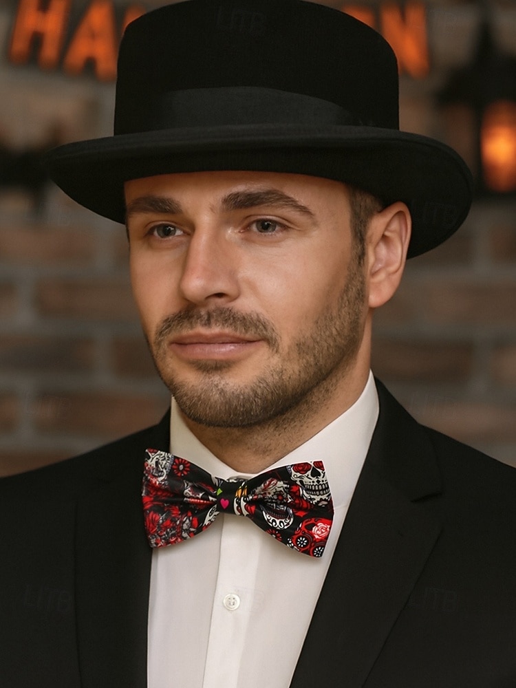 Blutspritzer-Fliege für Herren – verstellbare Horror-Kostüm-Krawatte für Party, Cosplay & Vampir-Look 2025 - $11.99 –P1
