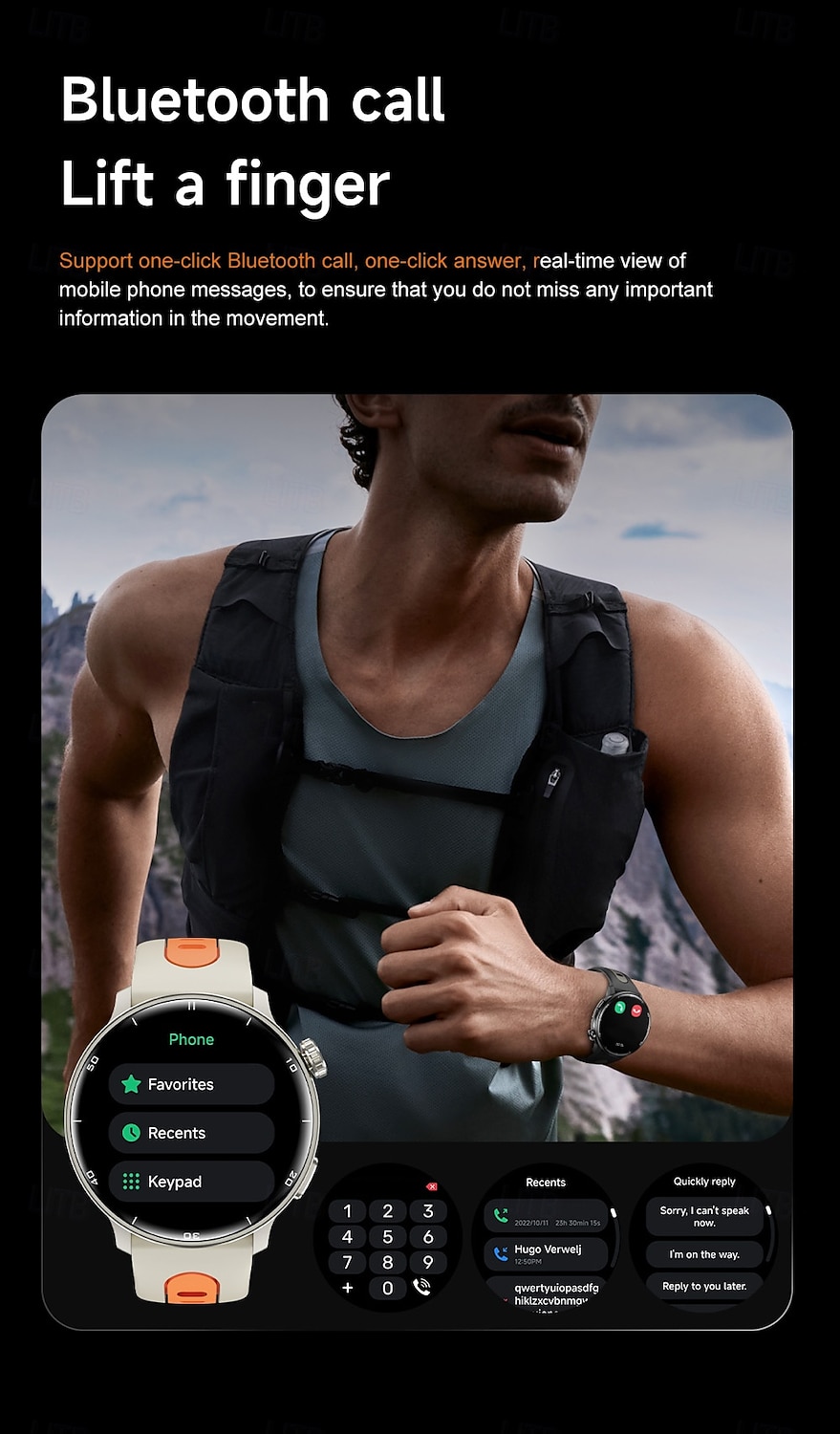 S666R Montre intelligente 1.43 pouce Smartwatch Montre Connectée Bluetooth Podomètre Rappel d'appel Moniteur d'Activité Compatible avec Android iOS Hommes GPS Longue Veille Étanche IP68 Boîtier de de 2025 ? $68.99 –P8