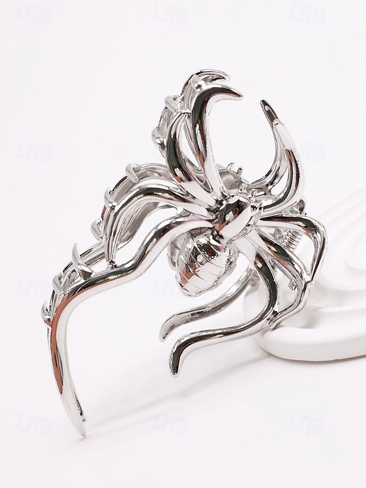 Women’s Halloween Spider Hair Claw Clip – Alloy Gothic Hair Accessory with Creepy Spider Design for Costume Parties, Cosplay and Festive Occasions 2025 - $7.99 –P10
