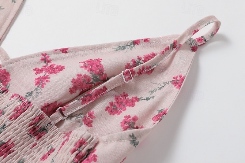 Damskie Sukienka mini Sukienka Boho Codzienne sukienki Letnie sukienki Strój zachodni Zabytkowe Codzienny Plaża Urlop Regularny Kwiaty Bez rękawów Głęboki dekolt w serek Rumiany róż Lato 2026 - $31.99 –P10