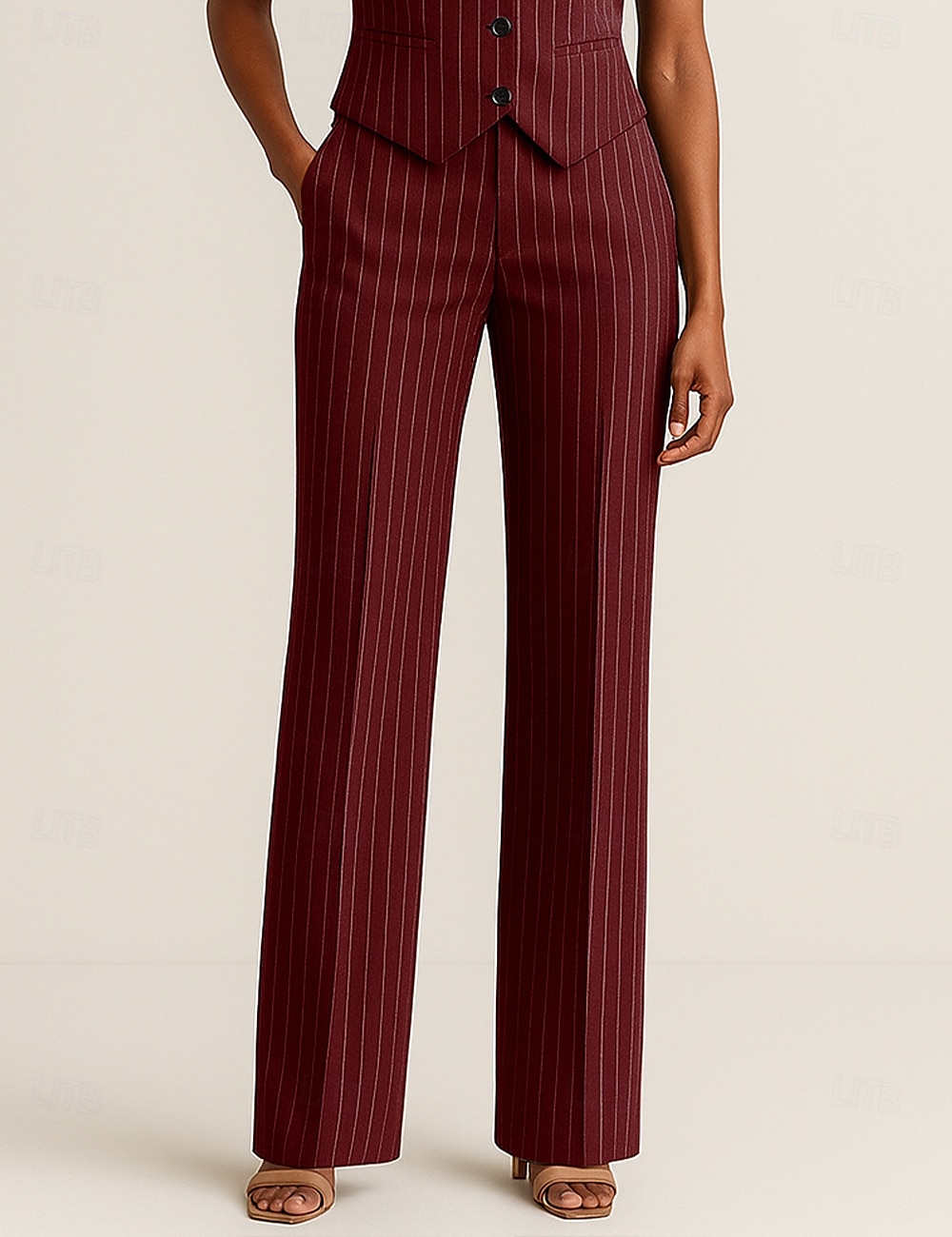 bukser til brudens mor elegante gulvlange ankellange ensfarget 2025 - $69.99 –P9