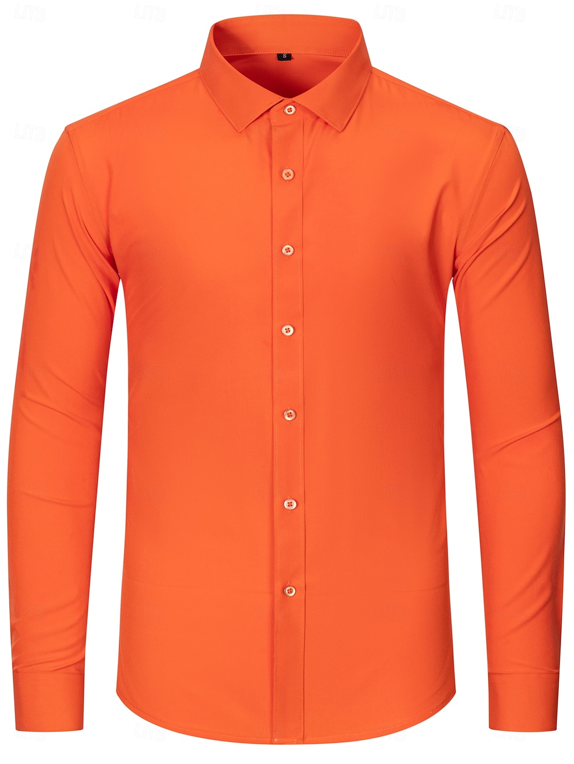 Herren Hemd Kleidhemd Knopfhemd Smokinghemden Einfarbig Hochzeitsfeier Alltagskleidung Hellgelb Orange Grün Rosa Langarm Revers Ganzjahres Bekleidung 2026 - $25.99 –P9