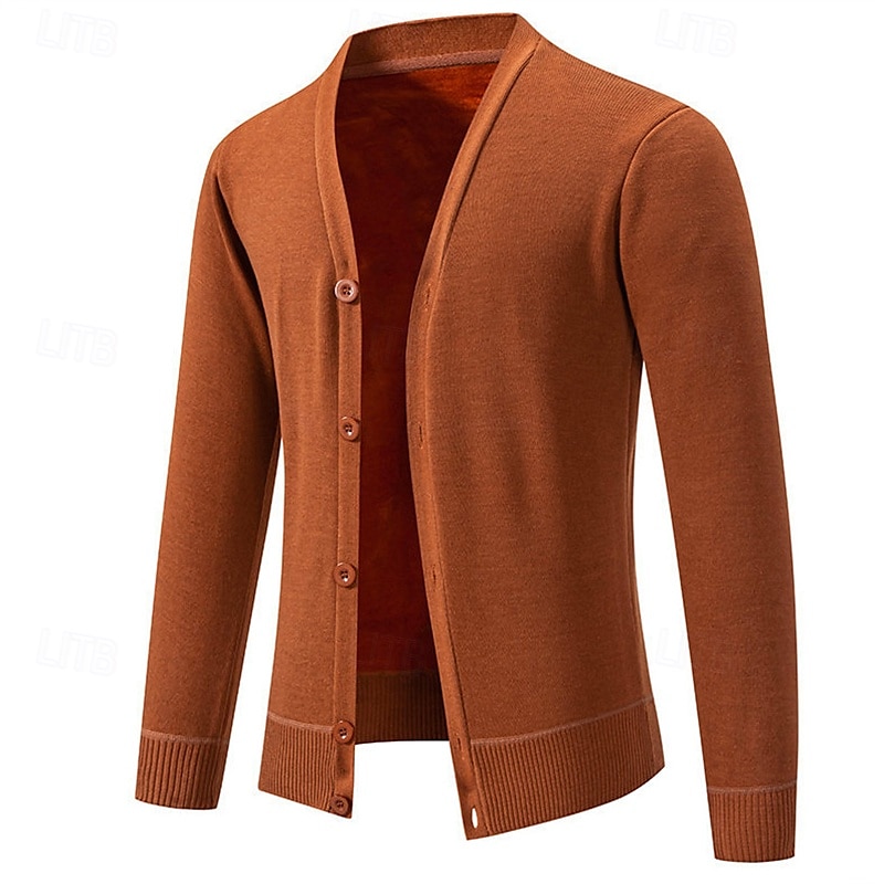 Voor heren Vest Trui Vest Bijgesneden vest trui Bijgesneden trui Geribd breien Normale tops Dichtknopen Gebreid Effen / effen kleur V-hals Stijlvol Casual Alledaagse kleding Uitgaan Kleding Herfst 2026 - $26.99 –P15