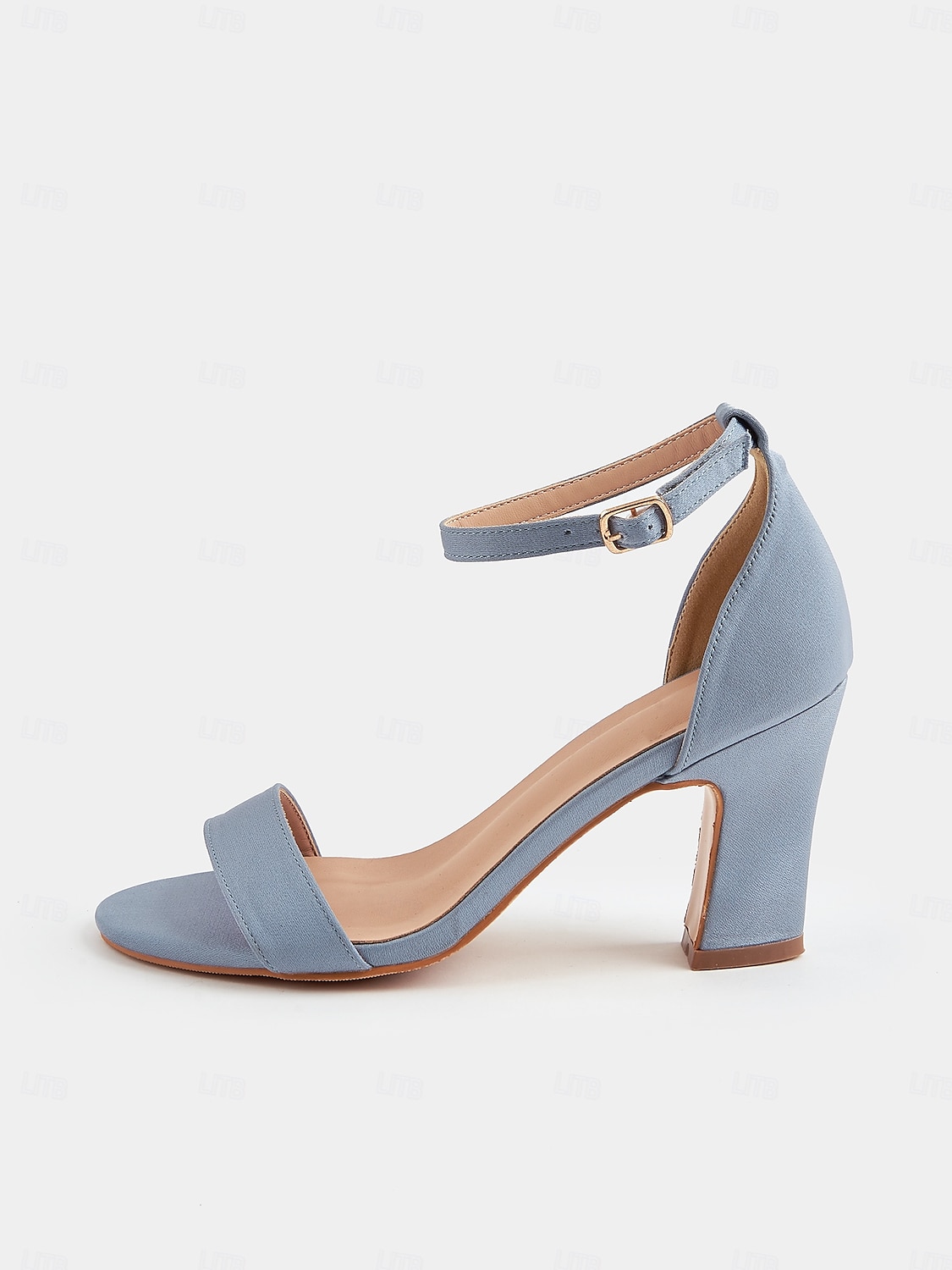 Dame Høye hæler Bryllup Fest Tykk hæl Åpen Tå Elegant Mote Sexy Sateng Snøring Svart Rosa Lys Grønn 2025 - $34.99 –P7