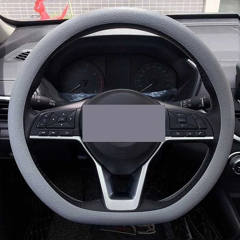 Funda de silicona para volante de coche, moderna, antideslizante, suave, ajustada, universal, para todas las estaciones, cómoda, resistente al desgaste, funda flexible para el mango. 2025 - $9.99 –P18