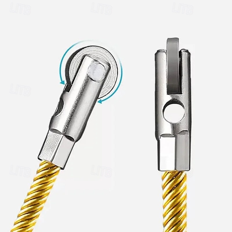 Dispositif universel d'enfilage de fil, outil d'extraction de câble d'électricien, enfileur de fil pour conduits et canaux muraux, guide-fil en acier durable pour l'installation de câbles électriques de 2025 ? $12.99 –P2