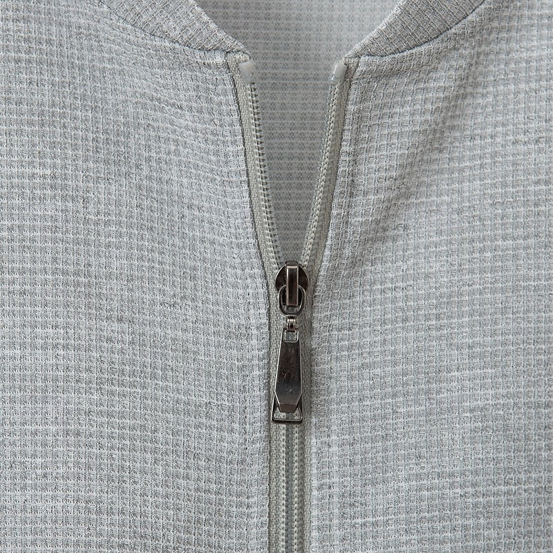 Per uomo Giacca Leggera Giacca a nido d'ape Giacca Casual Vacanza Quotidiano Traspirante Tasca Primavera Autunno Semplice Moda Classico Collo alla coreana Regolare Nero Bianco Blu Cachi Grigio Giacca del 2025 a $29.99 –P5