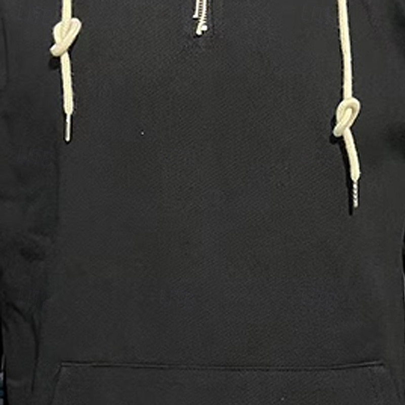 Homens Tático Preto Azul Marinha Com Capuz Tecido Zip Up Bolso frontal Quarter Zip Tático Desportos e Ar livre Casual Roupa de rua Legal Roupa de Esporte Outono & inverno Roupa Moletons Moletons de 2025 por $44.99 –P3
