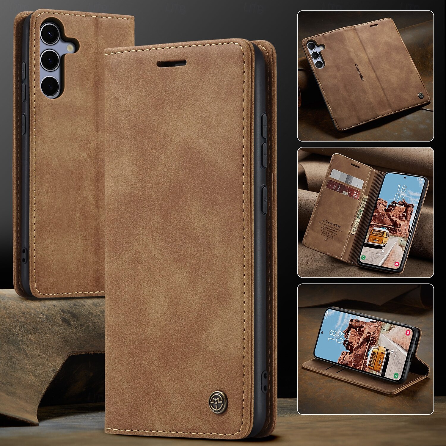 telefon fodral Till Samsung Galaxy S20 FE Fällock Stöd Stötsäker TPU PU läder 2025 - $12.99 –P11