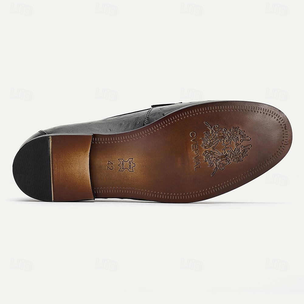 Schwarze Pennyloafer aus echtem Leder für Herren – zeitlose Slip-On-Business-Schuhe für reife Herren, fürs Büro und formelle Alltagsoutfits 2025 - $84.99 –P6