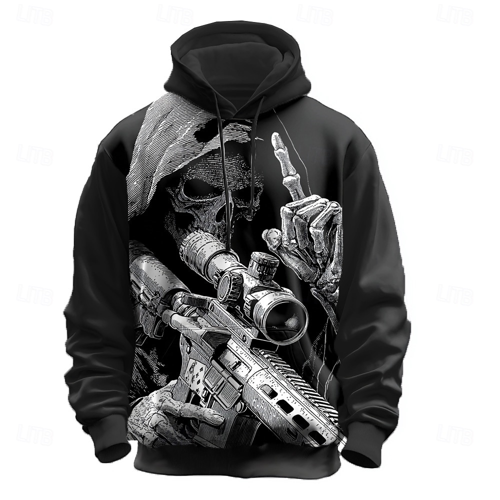 Halloween Homme 3D moissonneuse Sweats à capuche Sweatshirt Sweat à capuche Sweat à capuche Col ras du cou Punk Impression 3D Club Vêtements de rue Noir Rouge Cordon de serrage Automne Hiver Designer de 2025 ? $26.99 –P1