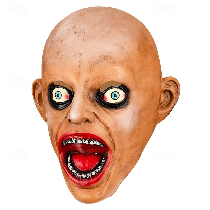 Maschera di Halloween, cuffia in lattice, cuffia da clown, maschera sorridente, faccia da fantasma, performance, bar, palla, cosplay, accessorio del 2025 a $26.99 –P2