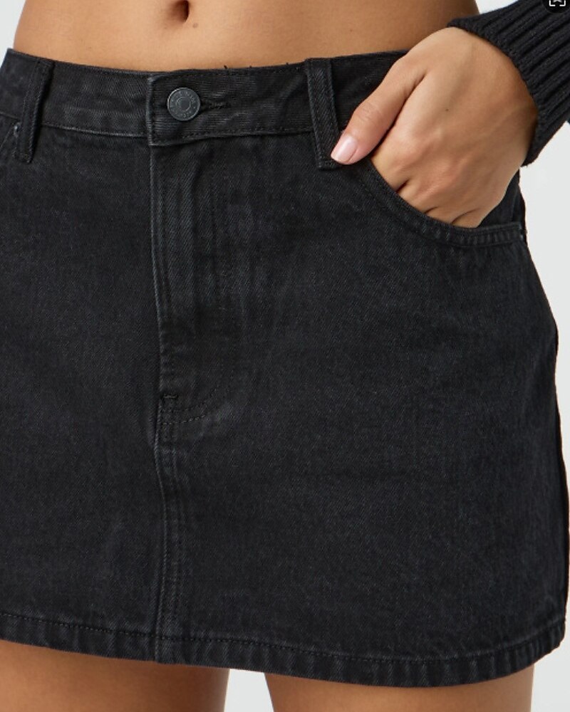 Dame الالتفاف Fritid Mini Mellomhøyt liv Skjørt عادي Lomme Mikroelastisk Feriereise Gate Svart Blå Himmelblå Sommer Denimstoff 2025 - $20.99 –P8