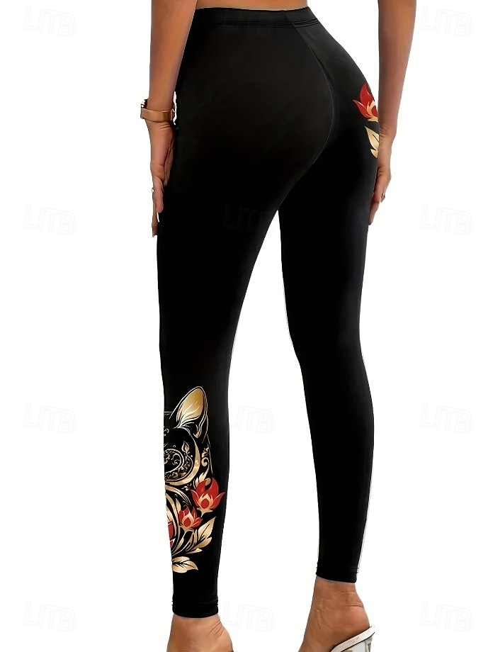 Per donna Leggings Punk Attivo Vacanza Lunghezza intera Vita Alta Grafico Animale Gatto Stampa 3D Asciugatura Rapida Traspirabilità Morbido Elasticizzato All'aperto Casa Casual Nero Bianco Arcobaleno del 2025 a $19.99 –P8