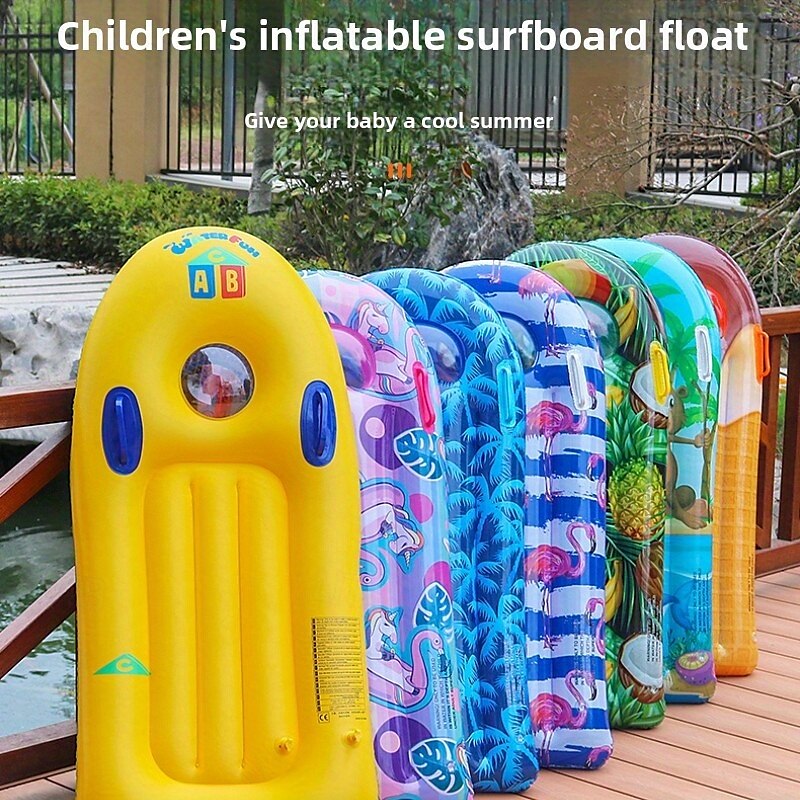 Thick PVC Inflatable Surfboard  Multi-Color with Fun Designs Perfect for Swimming and Outdoor Water Activities Beach Accessories Durable Surfboard 2025 - $29.99 –P1