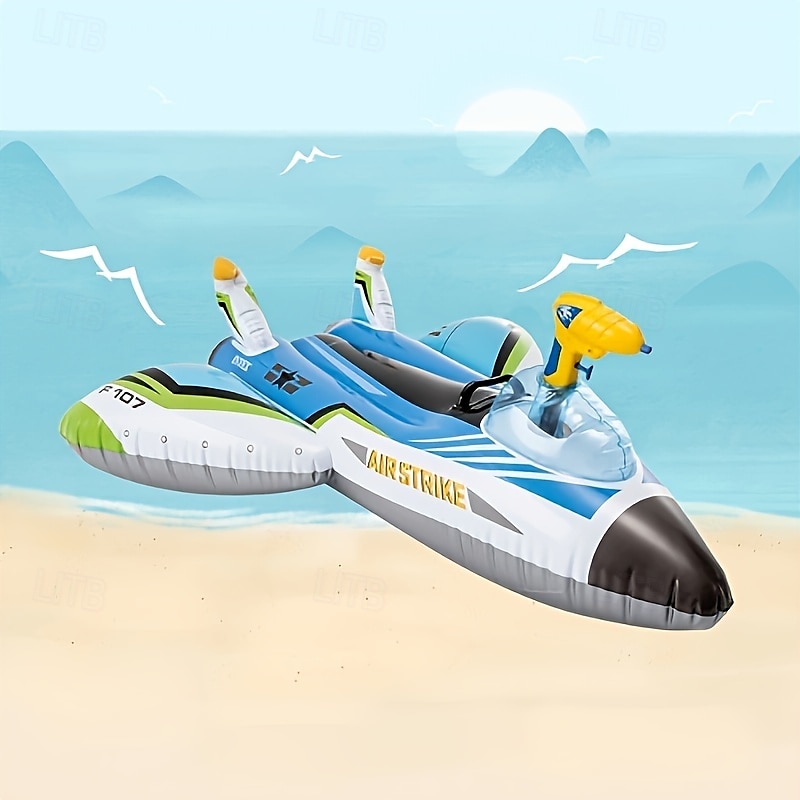 um suporte de nave espacial de combate inflável com uma alça feita de pvc durável e um avião com canhão de água que flutua na água e flutua na água. (excluindo bomba) de 2025 por $102.99 –P6