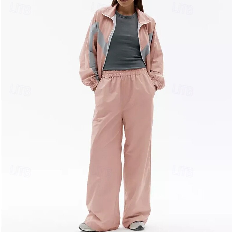 نسائي بدلة رياضية بنطلونات بنطلون رياضي رباط جيب ألوان متناوبة أطقم ملابس رياضية الربيع أسود أحمر الصالة الرياضية تدريب ركض خصر عالي ضد الهواء خفة الوزن رطوبة فتل كم طويل رياضة ألبسة رياضية مرن نسبياً 2026 - $47.99 –P12