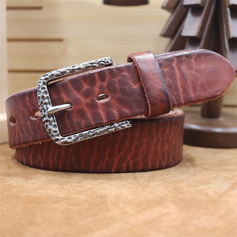 Men's Belt Waist Belt Black Kakhi Dermis Alloy Durable Adjustable Plain Outdoor Daily 2025 - $24.99 –P19