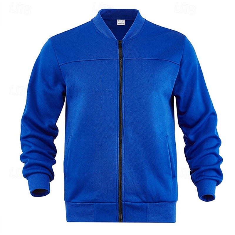 Męskie Kurtka zimowa Kurtka polarowa Zwykła kurtka Kurtka uniwersytecka Urlop Codzienny Keep Warm Kieszeń Polar Jesień Zima Równina Moda Moda miejska Kołnierz stawiany Regularny Czarny Czerwony 2026 - $24.99 –P14