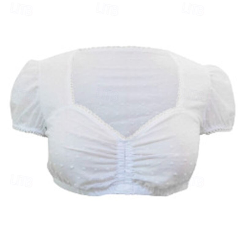 Oktoberfest Strappati Blusa Dirndl Cameriera Bavarese Monaco di Baviera Prati Per donna Carnevale Feste Panno in stile tradizionale del 2025 a $17.49 –P3