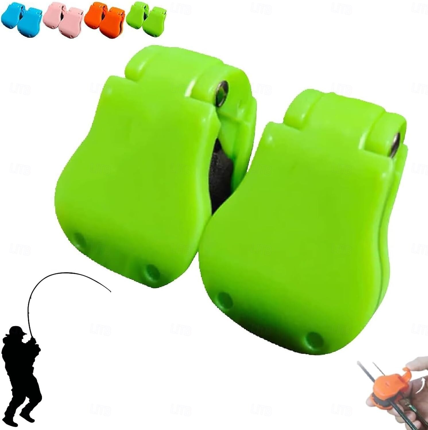 Lot de 2 supports de canne à pêche multifonctions, portables, pour la plage, avec sangle élastique pour un transport sécurisé et sans enchevêtrement de 2025 ? $9.49 –P20