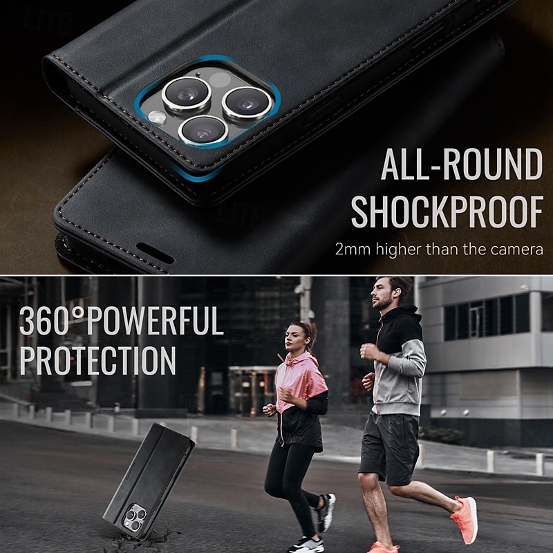 Phone Case For iPhone 16 Pro Max Plus iPhone 15 14 Pro Max Plus iPhone 13 12 Pro Max Mini Wallet Case with Stand Holder Magnetic Card Slot Retro TPU PU Leather 2025 - $17.99 –P4