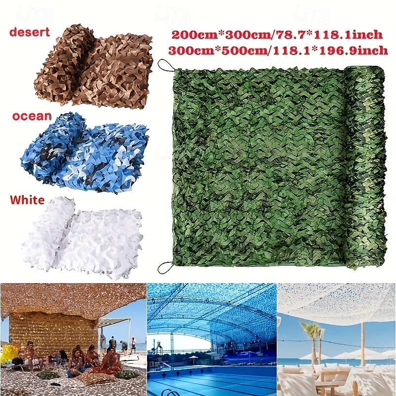1pc Camouflage Netting Universal Fit Woven Oxford Cloth Greenery Green for Hillside Greening Sun Shade Christmas & Munich Beer Festival Decor 1pc 2025 - $15.49 –P2